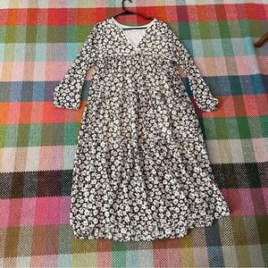 Christy Dawn black and white Paloma floral dress size xs/s